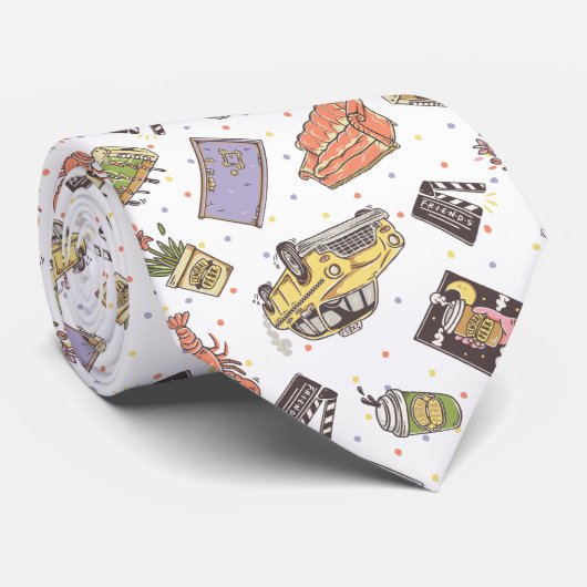 FRIENDS™ | Polka Dot Icon Muster Krawatte (Gerollt)