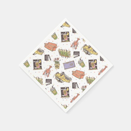 FRIENDS™ | Polka Dot Icon Muster Serviette (Ecke)