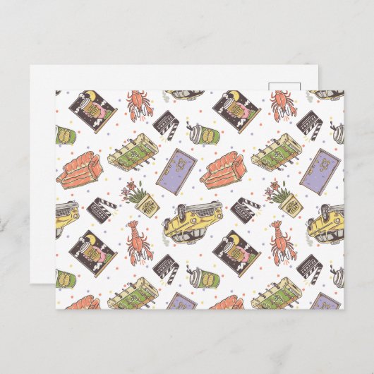 FRIENDS™ | Polka Dot Icon Pattern Postkarte (Vorne/Hinten)