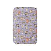 FRIENDS™ | Purple Icon Pattern Badematte (Vorderseite Vertikal)