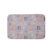 FRIENDS™ | Purple Icon Pattern Badematte (Vorderseite)