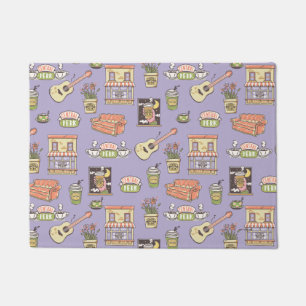 FRIENDS™   Purple Icon Pattern Fußmatte