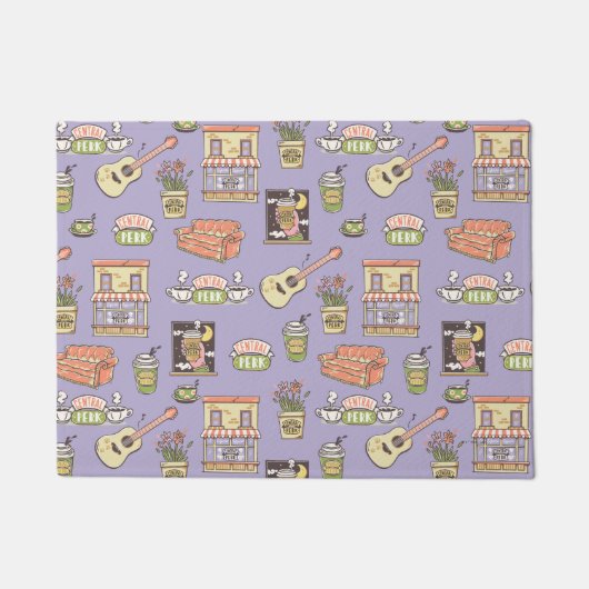 FRIENDS™ | Purple Icon Pattern Fußmatte (Vorderseite)