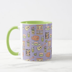 FRIENDS™   Purple Icon Pattern Tasse
