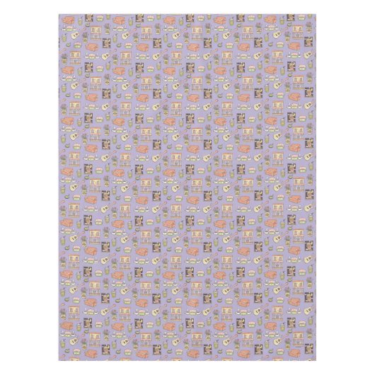 FRIENDS™ | Purple Icon Pattern Tischdecke (Vorderseite)