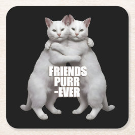 Friends Purr-Ever Rechteckiger Pappuntersetzer