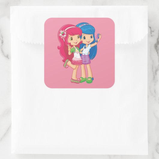 Friends Quadratischer Aufkleber (Tasche)