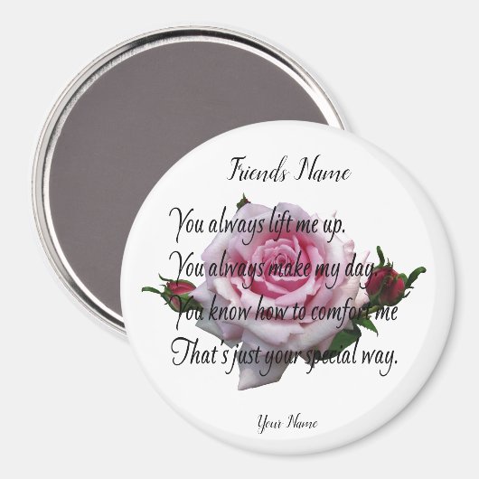 FRIENDS QUOTE MAGNET (Vorderseite/Rückseite)