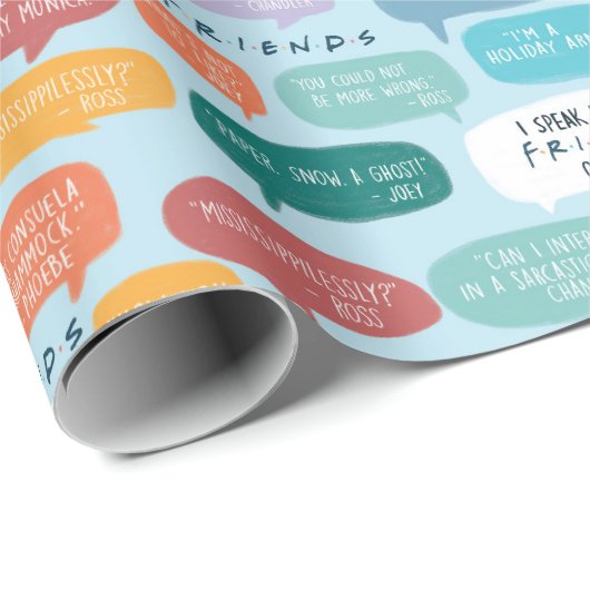 FRIENDS™ Quote Pattern Geschenkpapier (Rolleneckpunkt)