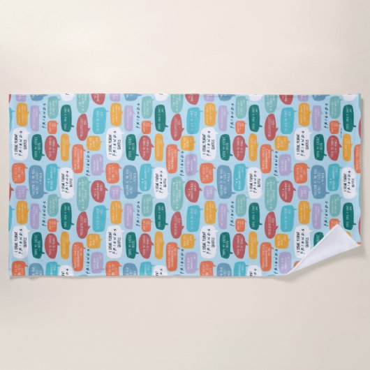FRIENDS™ Quote Pattern Strandtuch (Vorderseite)