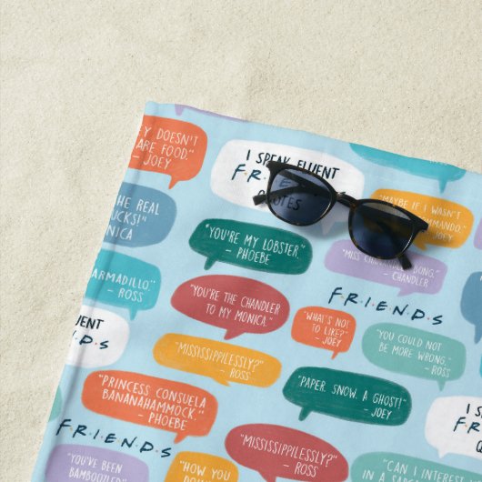FRIENDS™ Quote Pattern Strandtuch (Beispiel)