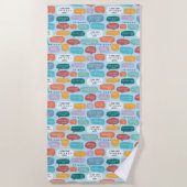 FRIENDS™ Quote Pattern Strandtuch (Vorderseite)