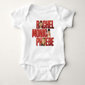 FRIENDS™ | Rachel, Monica & Phoebe Baby Strampler (Vorderseite)
