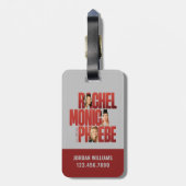 FRIENDS™ | Rachel, Monica & Phoebe Gepäckanhänger (Rückseite vertikal)