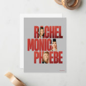 FRIENDS™ | Rachel, Monica & Phoebe Mitteilungskarte (Vorderseite/Rückseite Beispiel)