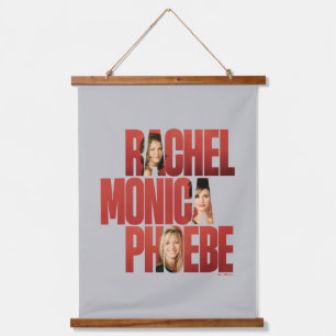 FRIENDS™ Rachel, Monica & Phoebe Wandteppich Mit Holzrahmen