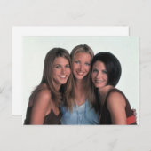 FRIENDS™ | Rachel, Phoebe und Monica Einladungspostkarte (Vorne/Hinten)