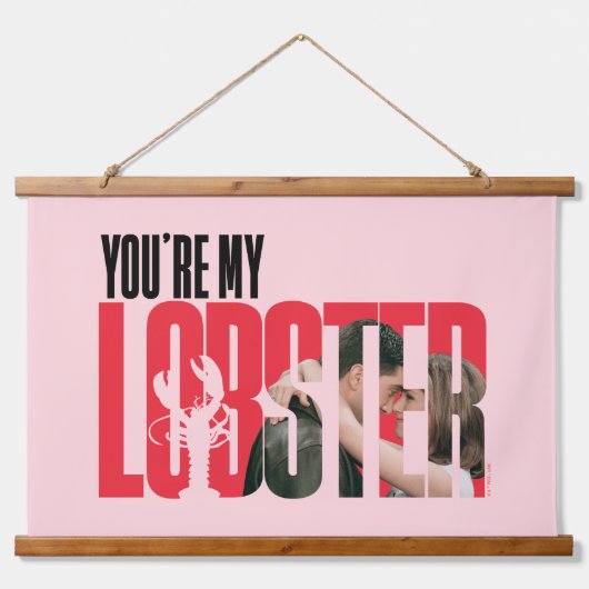 FRIENDS™ | Rachel & Ross - Du bist mein Hummer Wandteppich Mit Holzrahmen (Vorne)