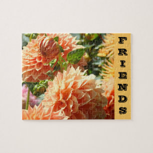FRIENDS-Rätsel Orange Dahlia Blume Blumenkohl Puzzle