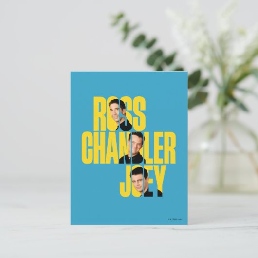 FRIENDS™ | Ross, Chandler und Joey Postkarte (Stehend Vorderseite)