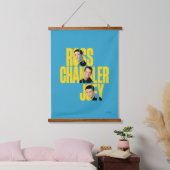 FRIENDS™ | Ross, Chandler und Joey Wandteppich Mit Holzrahmen (Schlafzimmer)