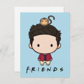 FRIENDS™ | Ross Chibi Einladungspostkarte (Vorne/Hinten)