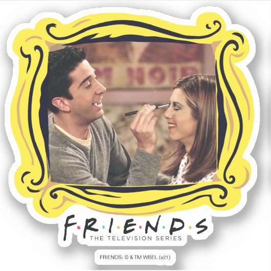 FRIENDS™ | Ross macht Rachel's Makeup Aufkleber (Vorderseite)