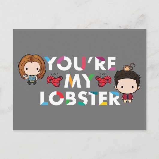 FRIENDS™ | Ross & Rachel Lobster Chibi Einladungspostkarte (Vorderseite)