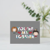 FRIENDS™ | Ross & Rachel Lobster Chibi Einladungspostkarte (Stehend Vorderseite)
