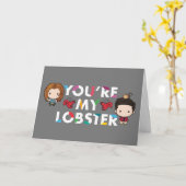 FRIENDS™ | Ross & Rachel Lobster Chibi Karte (Gelbe Blume)
