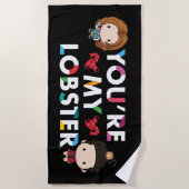 FRIENDS™ | Ross & Rachel Lobster Chibi Strandtuch (Vorderseite)