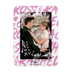 FRIENDS™   Ross und Rachel kritzelten Herzen Magnet