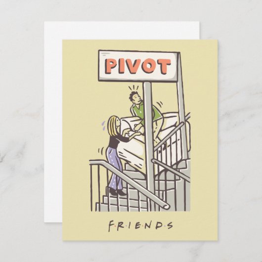 FRIENDS™ | Ross und Rachel PIVOT Mitteilungskarte (Vorne/Hinten)