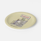 FRIENDS™ | Ross und Rachel PIVOT Pappteller (Schrägansicht)