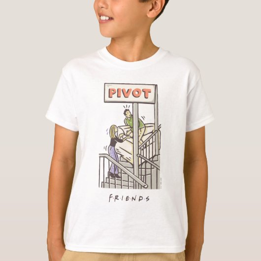 FRIENDS™ | Ross und Rachel PIVOT T-Shirt (Vorderseite)
