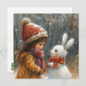 Friends: Schwarze Bunnies ❄️ Digital Feiertagskarte (Vorne/Hinten)