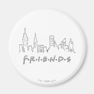 FRIENDS™   Silhouette von New York City Magnet