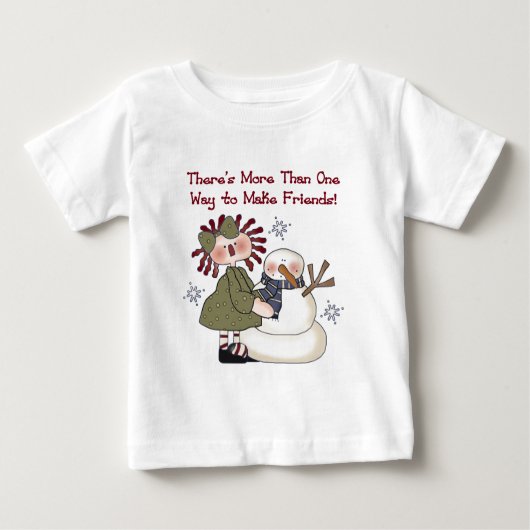 Friends Snowman T - Shirt und Geschenke machen (Vorderseite)