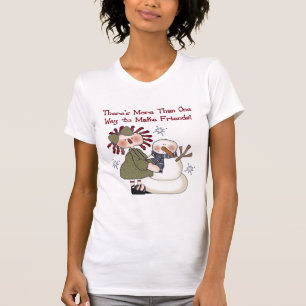 Friends Snowman T - Shirt und Geschenke machen