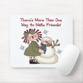 Friends Snowman T - Shirt und Geschenke machen Mousepad (Mit Mouse)