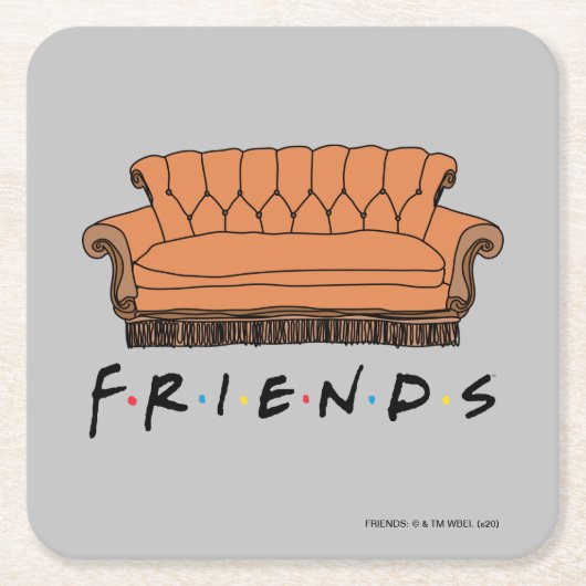 FRIENDS™ Sofa Rechteckiger Pappuntersetzer (Vorderseite)