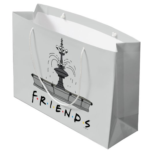 FRIENDS™-Springbrunnen Große Geschenktüte (Rückseite Schrägansicht)