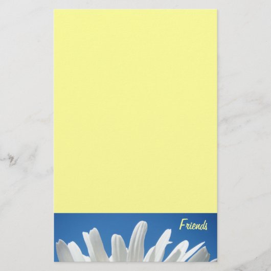 Friends Stationery custom Blue Sky Daisy Briefpapier (Vorderseite)