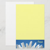 Friends Stationery custom Blue Sky Daisy Briefpapier (Vorne/Hinten)