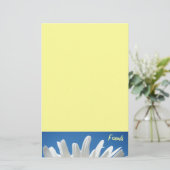 Friends Stationery custom Blue Sky Daisy Briefpapier (Stehend Vorderseite)