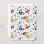 FRIENDS™ | Symbol Muster Einladungspostkarte (Vorne/Hinten)