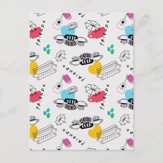 FRIENDS™ | Symbol Muster Einladungspostkarte (Vorderseite)