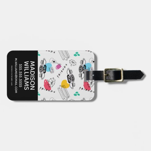 FRIENDS™ | Symbol Muster Gepäckanhänger (Vorderseite horizontal)