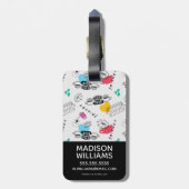 FRIENDS™ | Symbol Muster Gepäckanhänger (Rückseite vertikal)