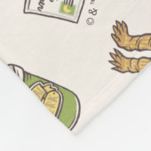 FRIENDS™ Tan Cartoon Muster Fleecedecke (Ecke)
